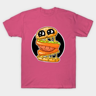 Cheesy Vicky Chicken Burger Cartoon T-Shirt